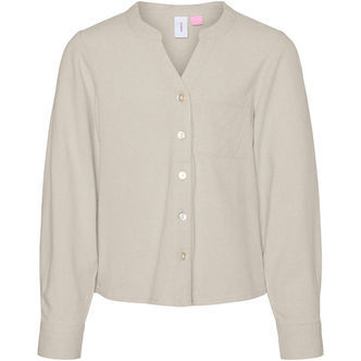 Vero Moda Girl Skjorte - VmMymilo - V-Neck - Silver Lining