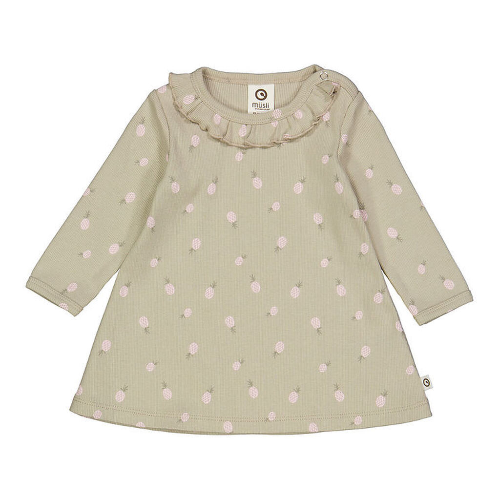 Müsli Kjole - Rib - Pineapple - Soft Green/Poetry Green/Mary