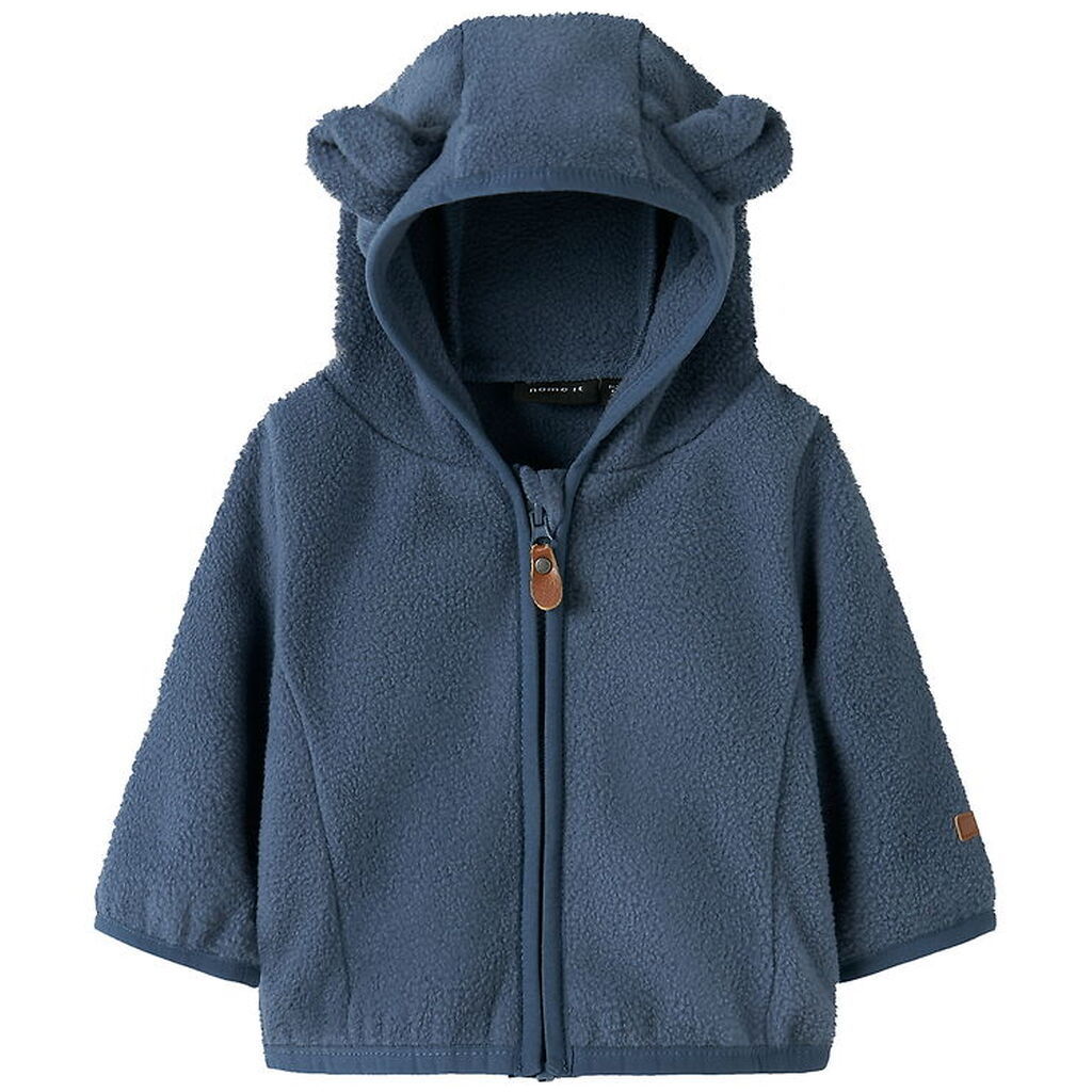 Name It Fleecejakke - NbnMeeko - Vintage Indigo m. Ører