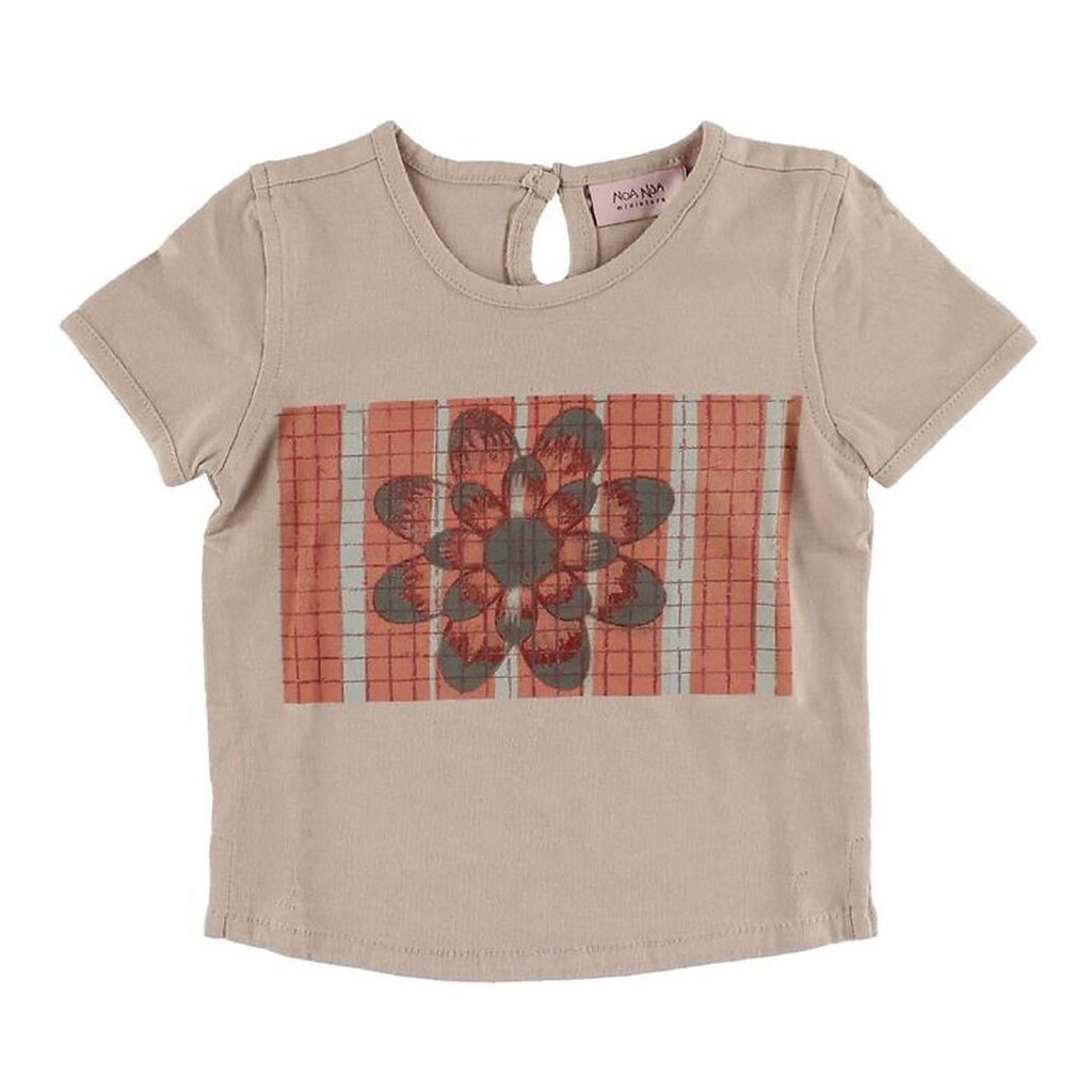Noa Noa miniature T-shirt - Gammel Rosa m. Blomst