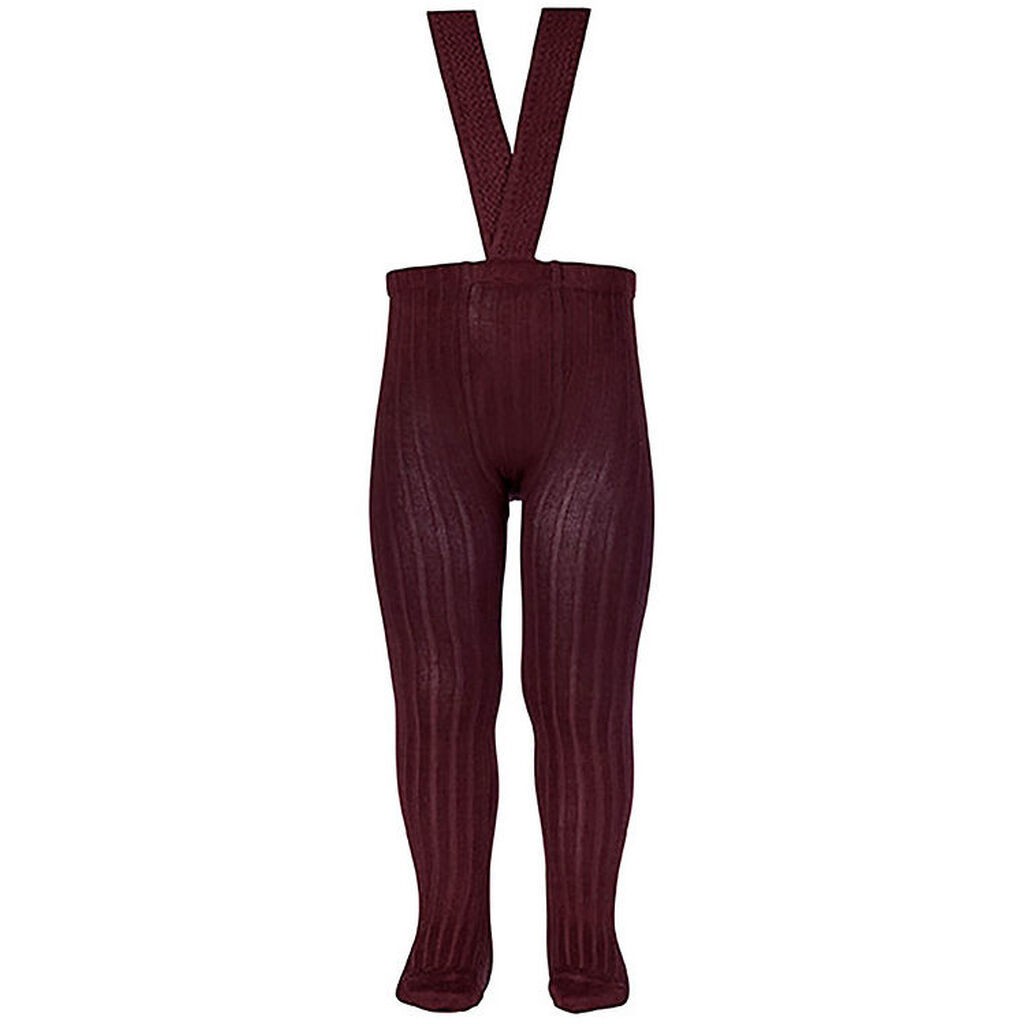 Condor Strømpebukser m. Seler - Rib - Syrah