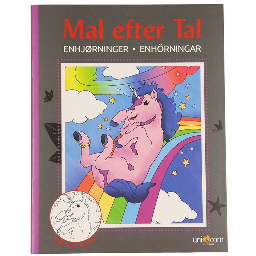Mandalas Malebog - Mal efter Tal - Enhjørninger