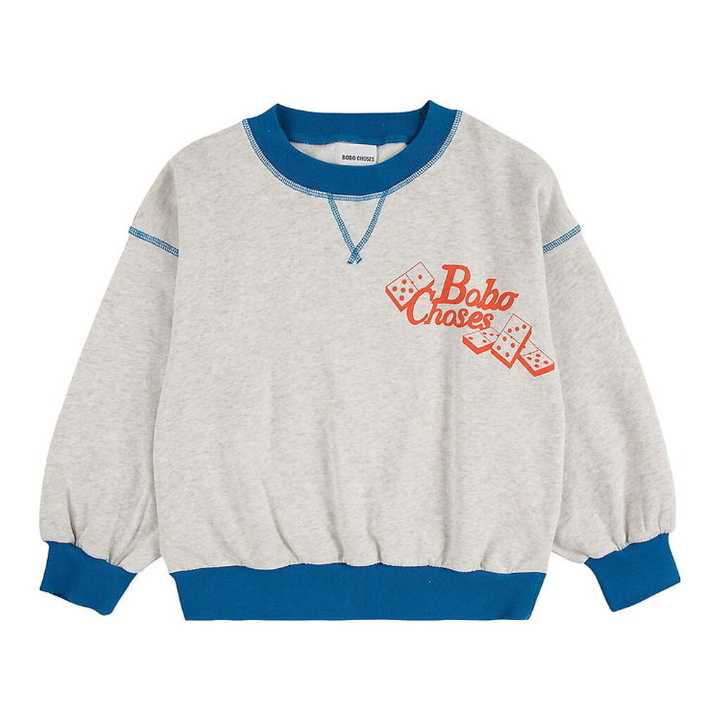 Bobo Choses Sweatshirt - Dominos - Light Heather Grey