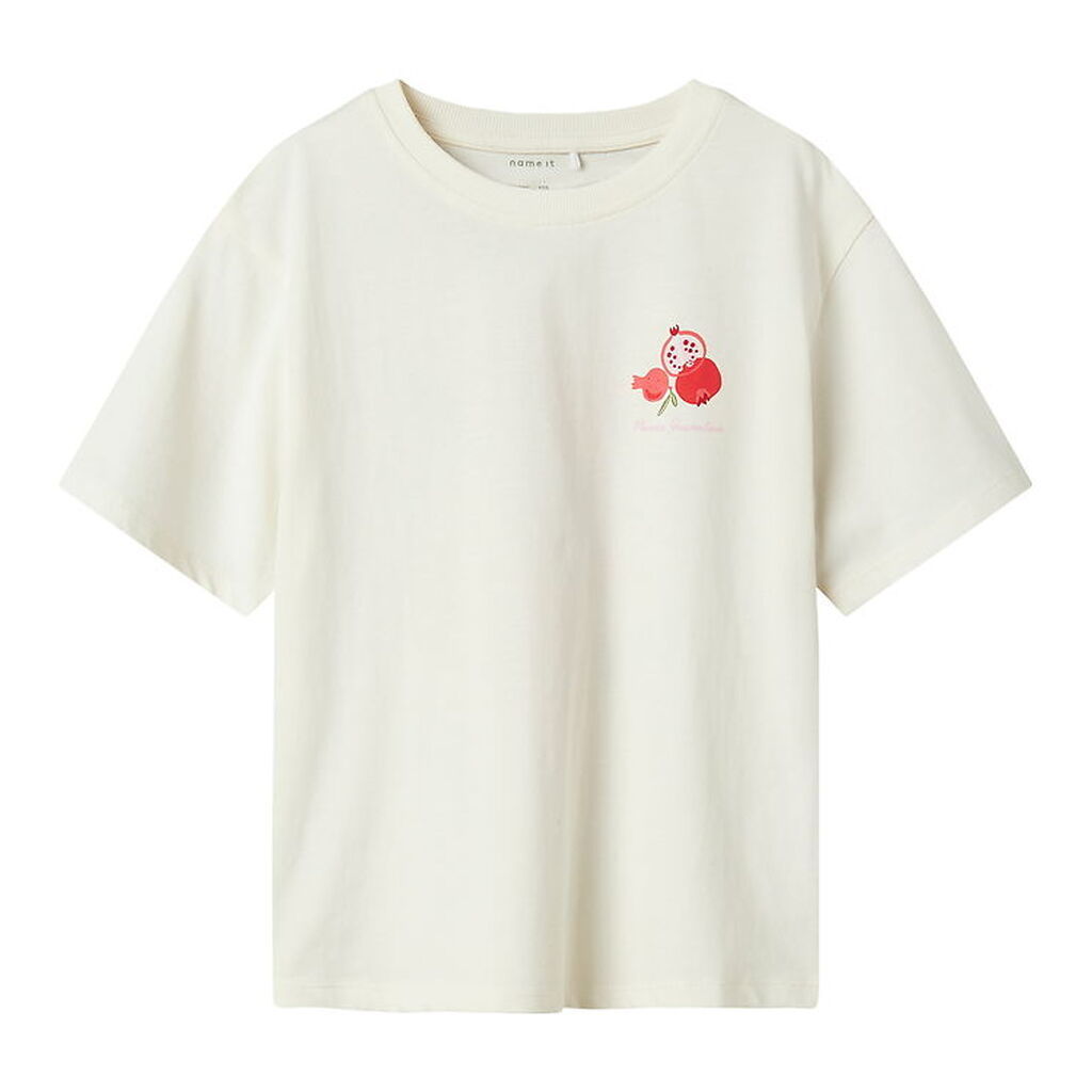 Name It T-shirt - NkfKassandra - Coconut Milk m. Granatæbler