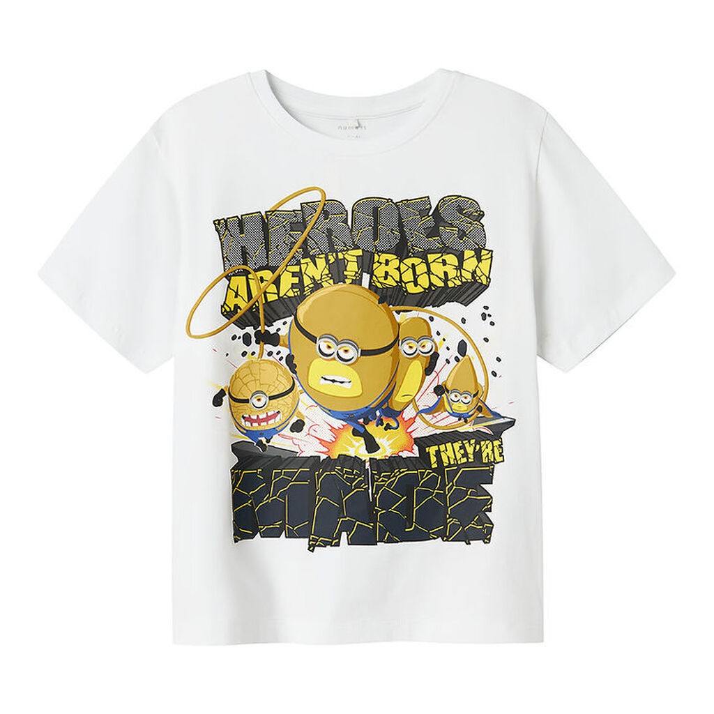 Name It T-shirt - Minnions - NkmOby - Bright White m. Print