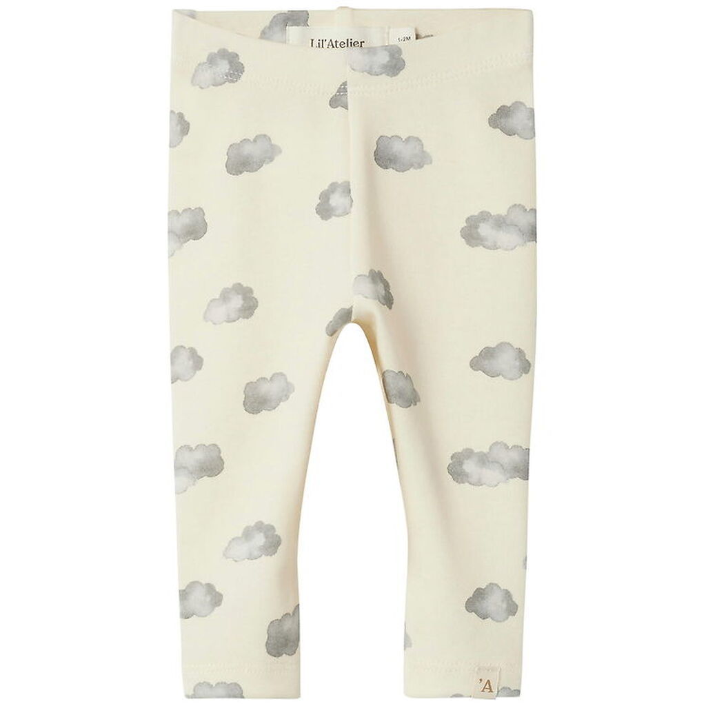 Lil Atelier Leggings - NbnLayo - Noos - Turtledove/BLUE CLOUD