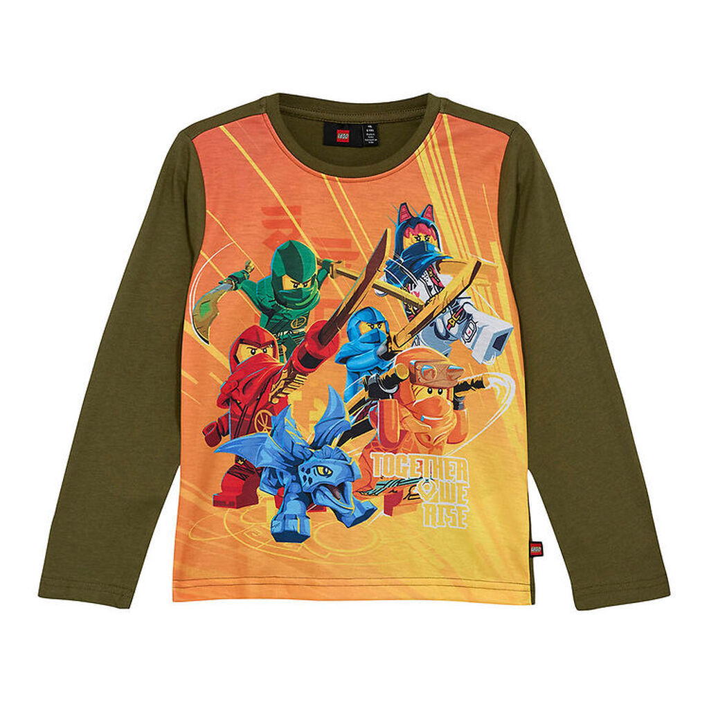 LEGOÂ® Ninjago Bluse - LWTano 701 - Dark Khaki m. Print