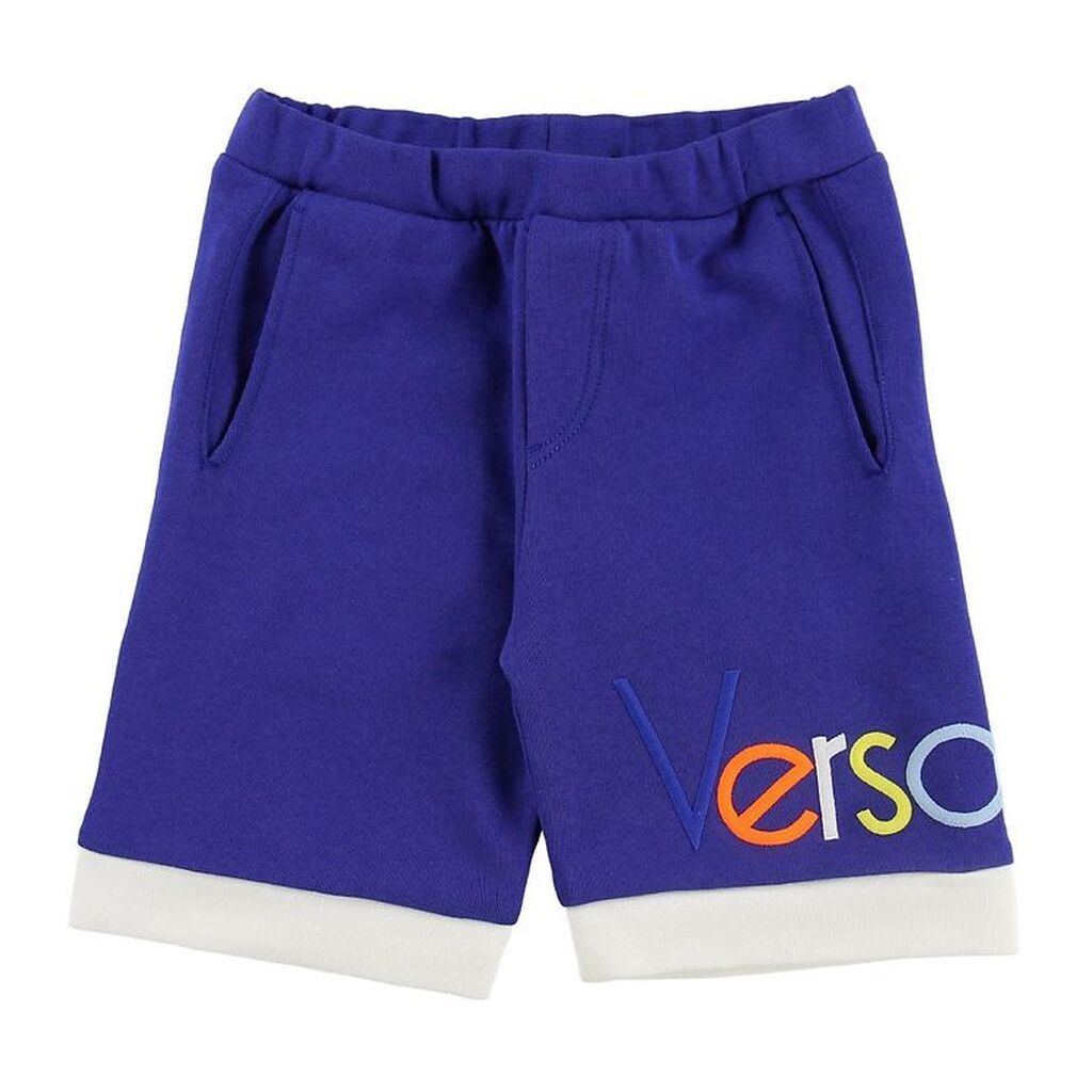 Young Versace Shorts - Sweat - Blå m. Tekst