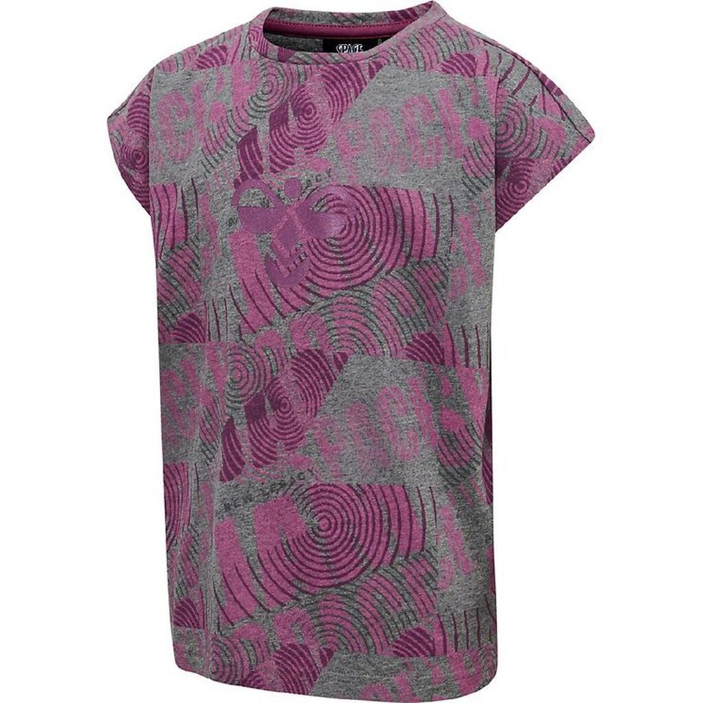Hummel T-shirt - hmlSpace Jam Diez - Gråmeleret/Lilla