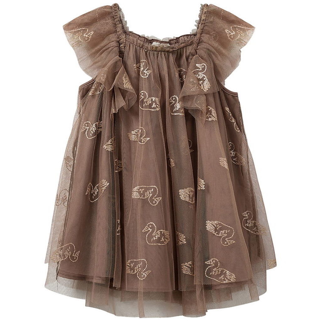 Sofie Schnoor Kjole - Blossomsk - Brun m. Glitter