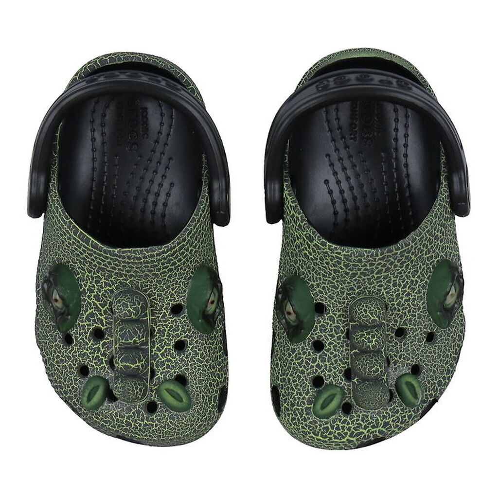 Crocs Sandaler - Classic IAM Scary Dino - Sort/Grøn