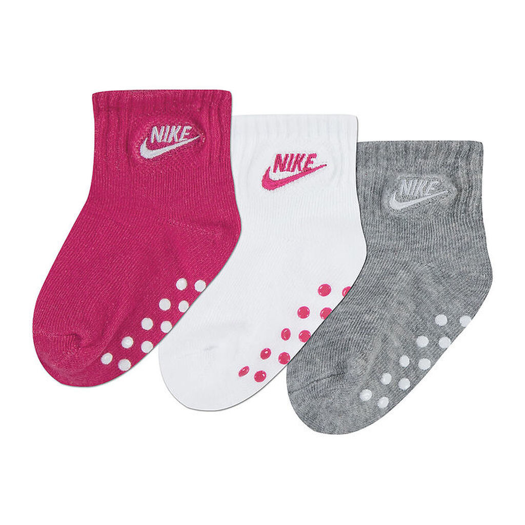 Nike Strømper - 3-pak - Non-Slip - Pink/Hvid/Grå