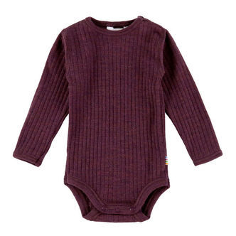 Joha Body l/æ - Uld - Rib - Blomme