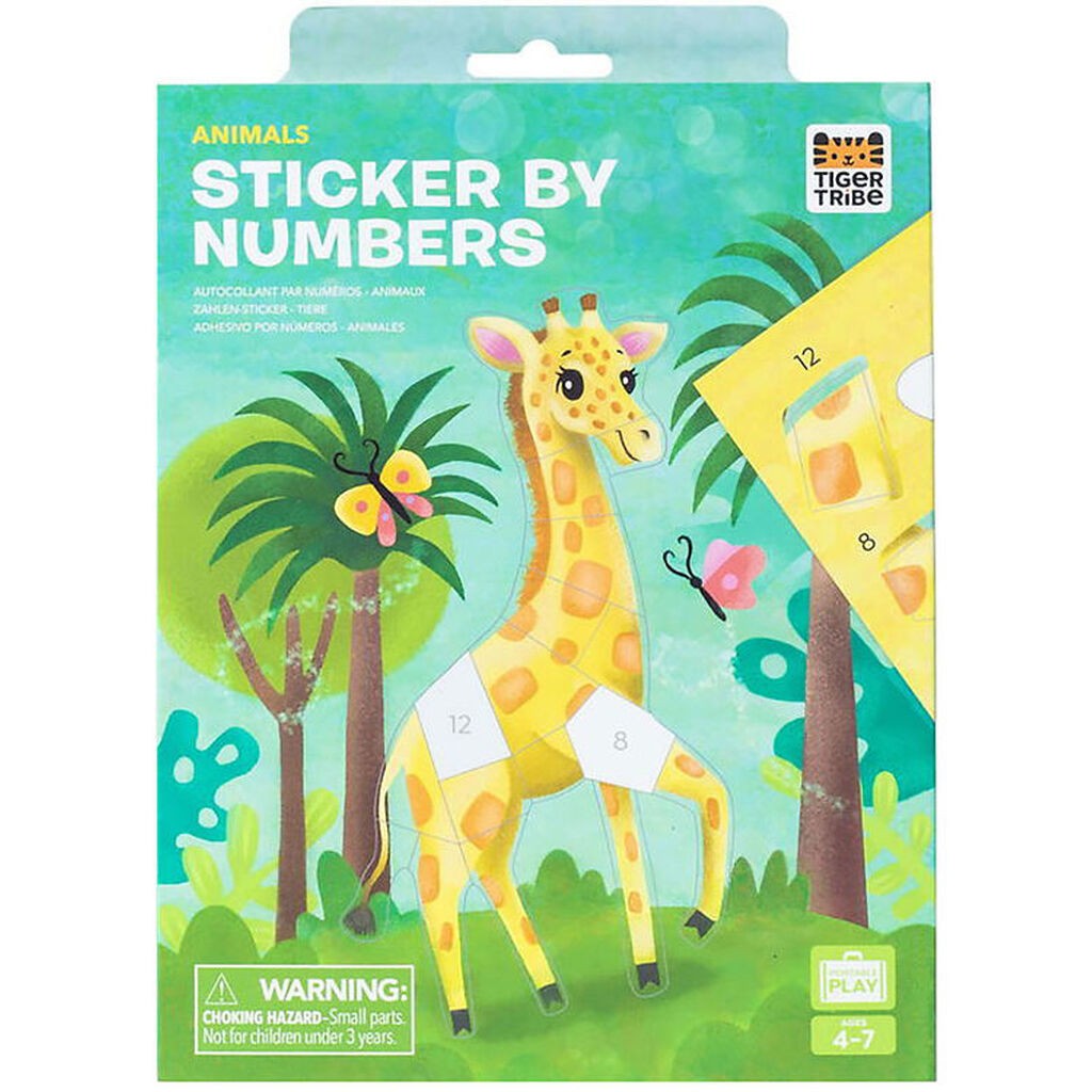 Tiger Tribe Kreasæt - Sticker by Numbers - Animals