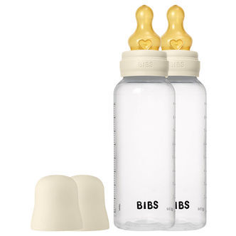 Bibs Sutteflaske - 2-pak - 270 ml - PP/Naturgummi - Ivory