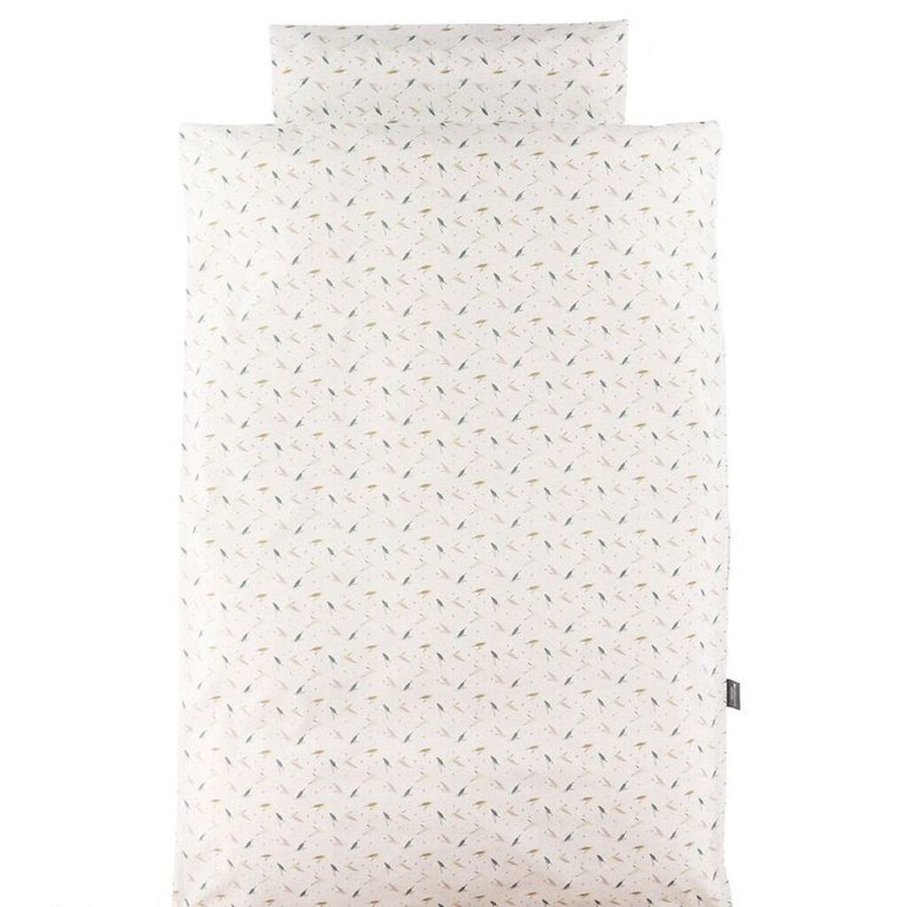 Nørgaard Madsens Sengetøj - Baby - Hvid m. Blade