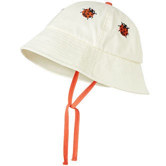Mini Rodini Sommerhat - Ladybug - Off White