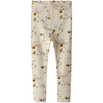 Name It Leggings -NmfHerosa - Peyote Melange m. Blomster