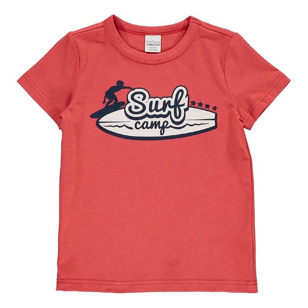 Freds World T-Shirt - Surf Camp - Cranberry