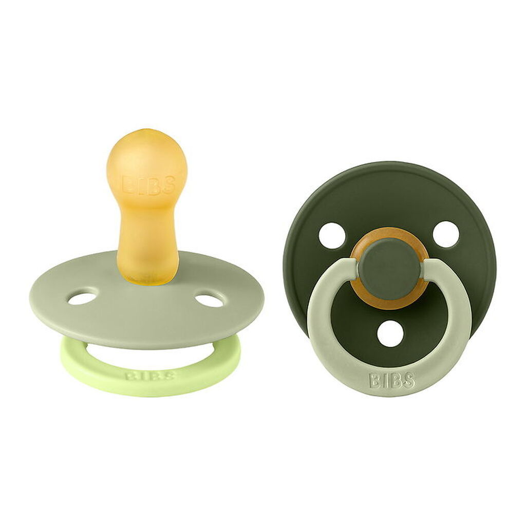 BIBS Colour Sutter - Str. 2 - 2-pak - Rund - Sage Hunter Green