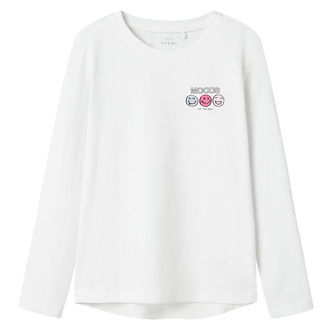 Name It Bluse - Moods - NkfVix - Bright White m. Print
