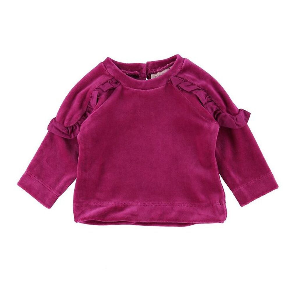 Noa Noa miniature Bluse - Velour - Fuchsia