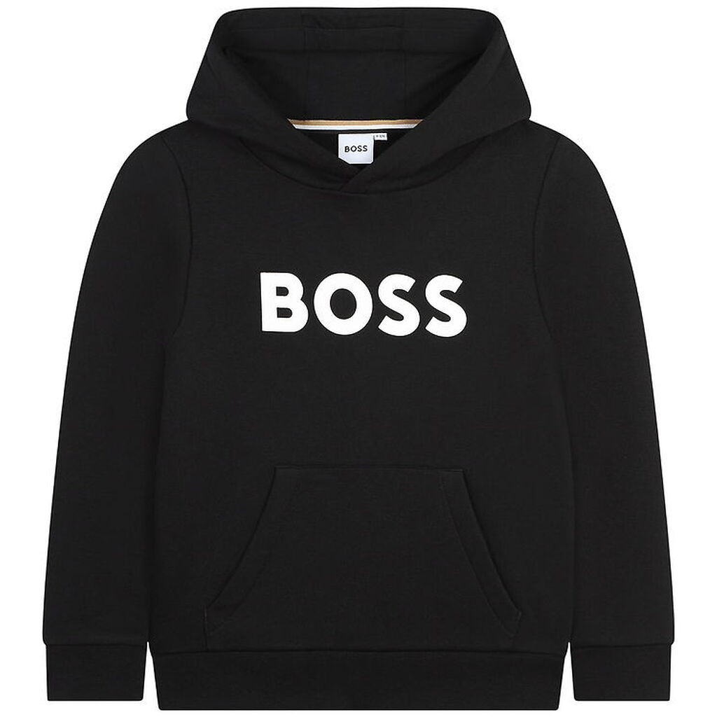 BOSS Hættetrøje - Sort m. Logo