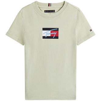 Tommy Hilfiger T-shirt - Script Flag - Misty Sage Green