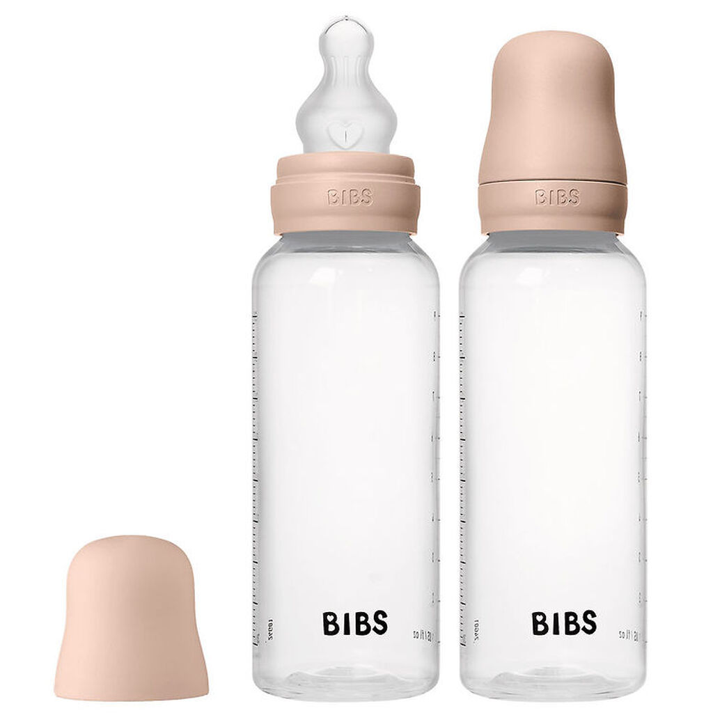 BIBS Sutteflasker - 2-pak - 270 ml - PP/Silikone - Blush