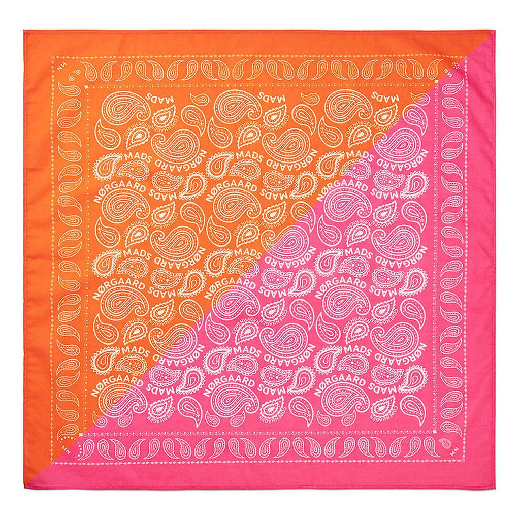 Mads Nørgaard Tørklæde - 55x55 cm - Pink/Orange