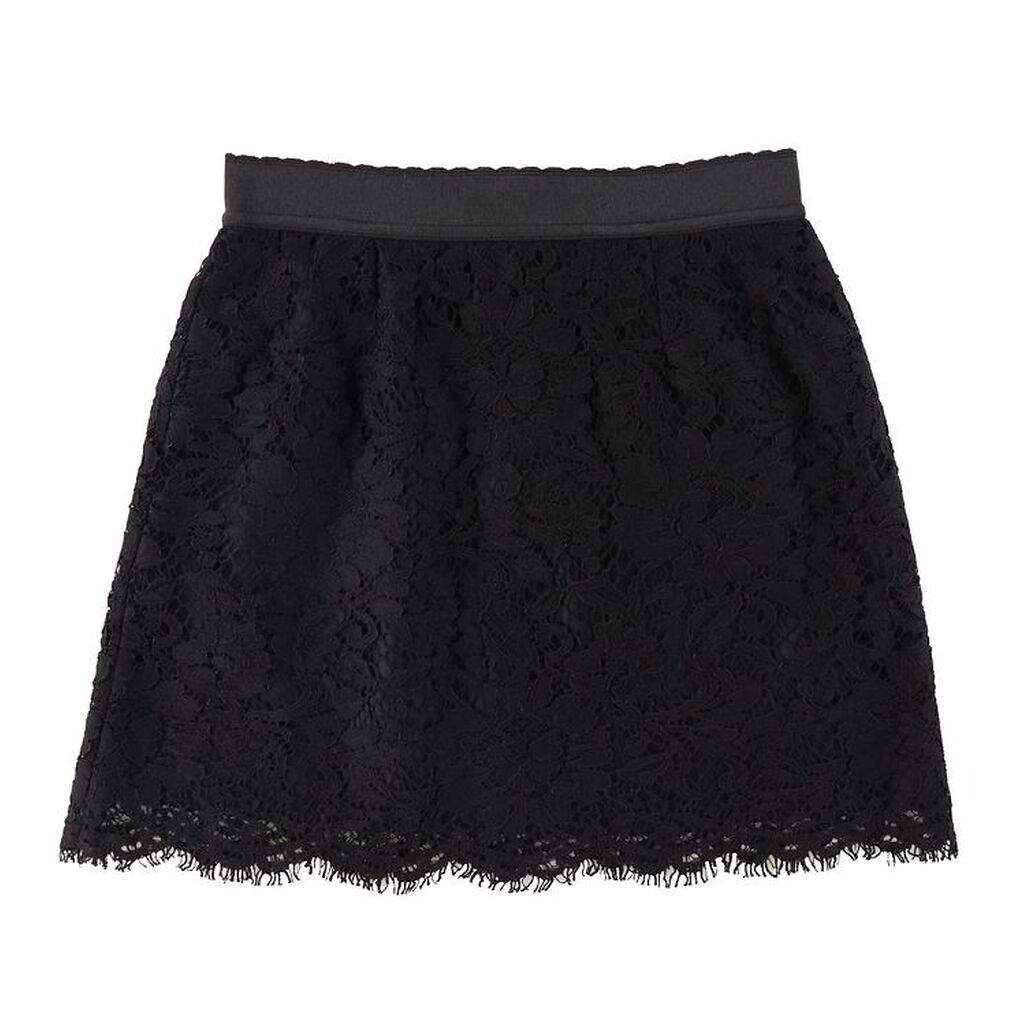 Dolce & Gabbana Nederdel - Sort m. Blonder