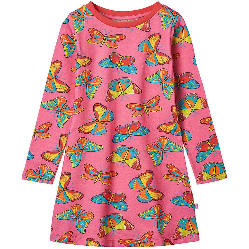 Småfolk Kjole - Bubblegum m. Sommerfugle