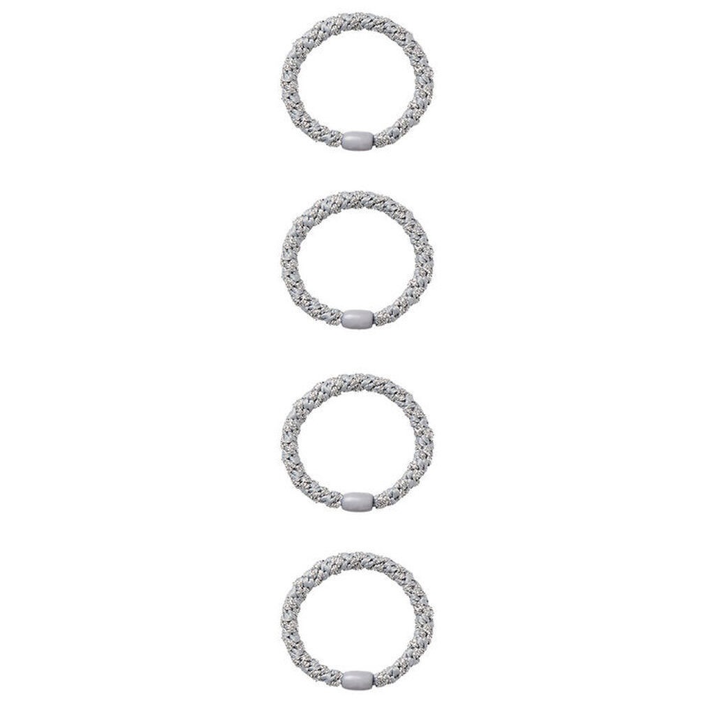 Name It Hårelastikker - 4-pak - NkfAcc-Arise - Silver/W. Glitte