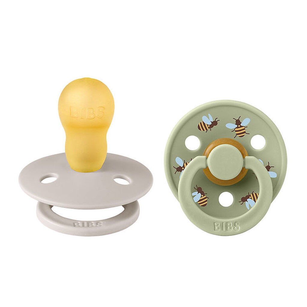 BIBS Colour Sutter - Str. 3 - 2-pak - Rund - Mushroom Mix