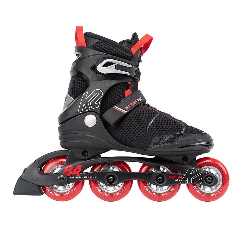 K2 Rulleskøjter - F.I.T 84 Pro - Sort/Rød - Inliner