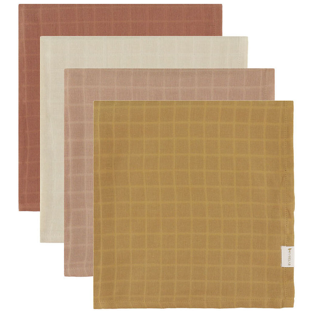 Fabelab Stofbleer - 4-Pak - 60x60 cm - Ochre Mix