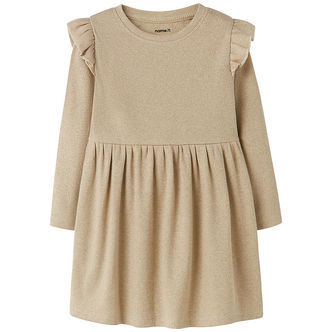 Name It Kjole - Rib - NmfSiclo - Glitter - Cement