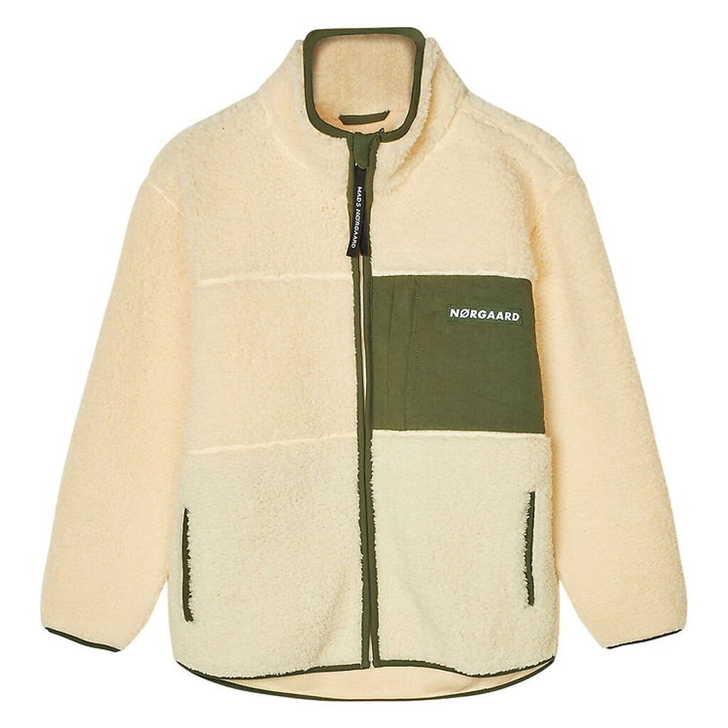 Mads Nørgaard Fleecejakke - Teddy - Jeffo - Vanilla Custard m. G