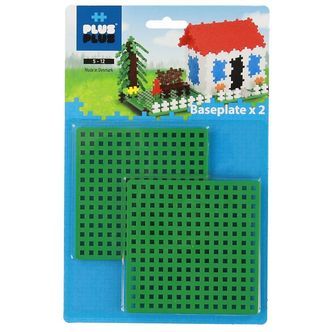 Plus-Plus Mini Byggeplader - 2 stk - Grøn