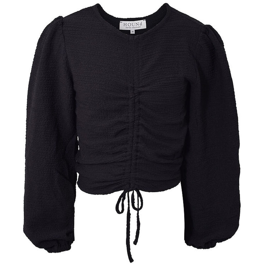 Hound Bluse - Crepe Top - Sort