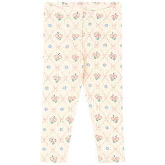 Konges Sløjd Leggings - Rib - Minnie - Fleur Decor m. Hulmønster