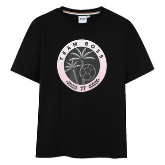 BOSS T-shirt - Team Boss - Sort/Rosa