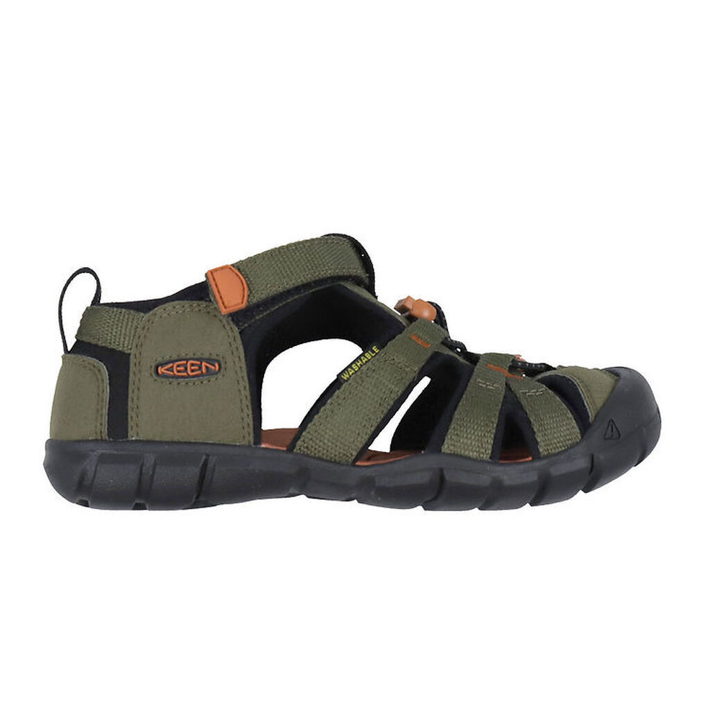 KEEN Sandaler - Seacamp II CNX Y - Dark Olive/Gold Flame
