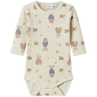 Name It Body l/æ - Uld/Bomuld - NbnWup - Peyote Melange/BEAR