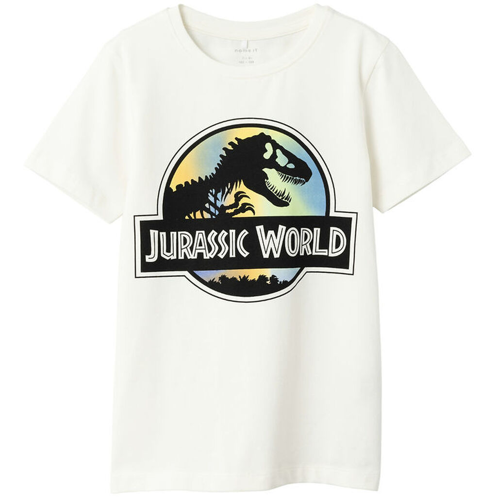 Name It T-shirt - NkmPjens Jurassic - White Alyssum