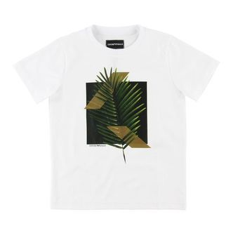 Emporio Armani T-shirt - Hvid m. Palmeblad