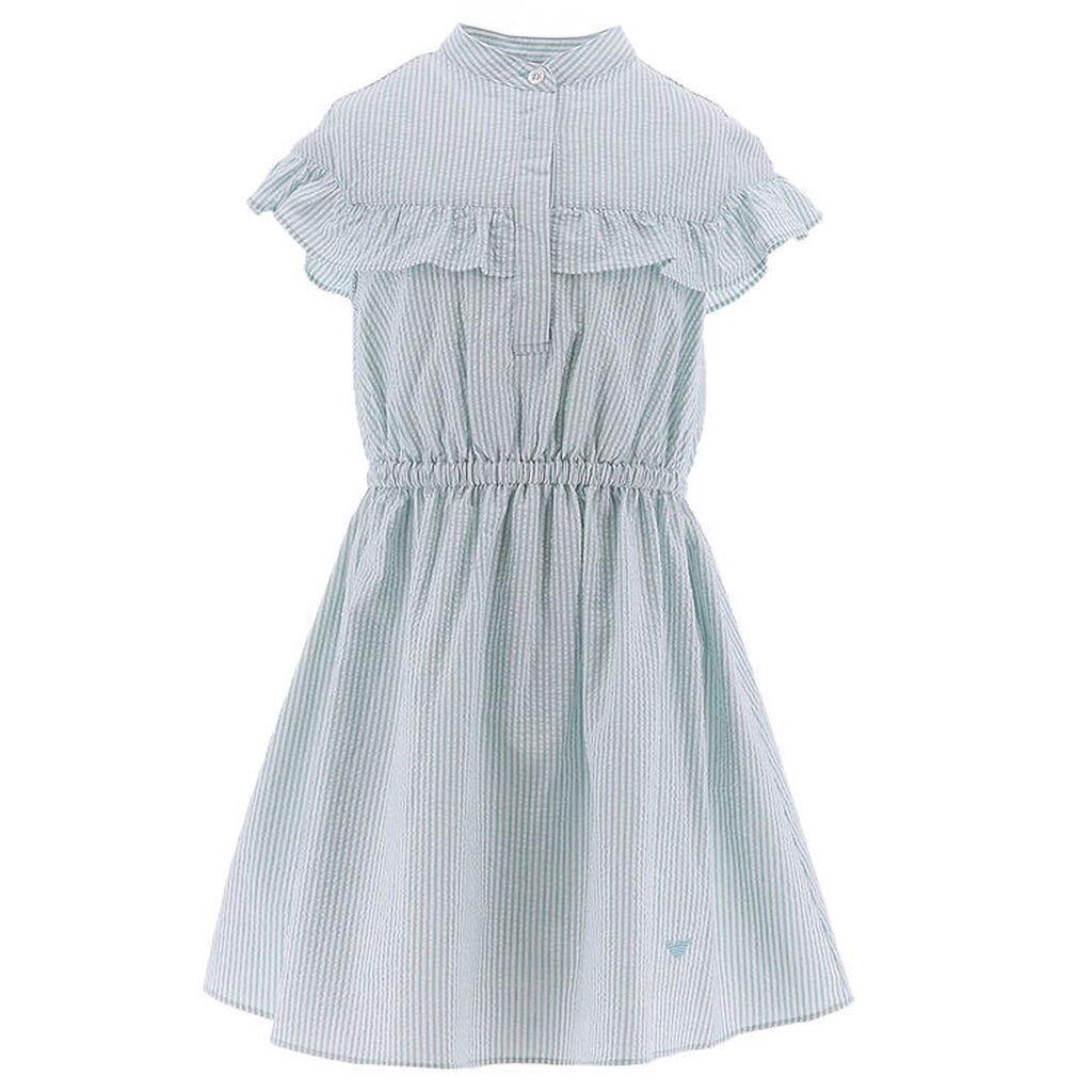 Emporio Armani Kjole - Lyseblå/Hvidstribet