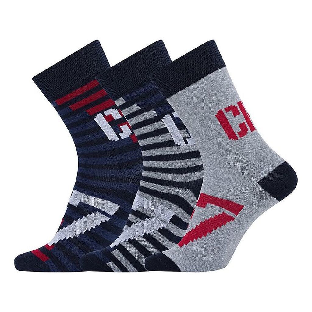 CR7 Strømper - 3-pak - Blå/Grå/Rød