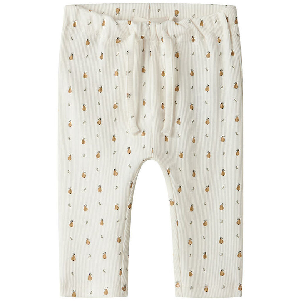 Lil' Atelier Bukser - Rib - NbnLago - Coconut Milk/Pear