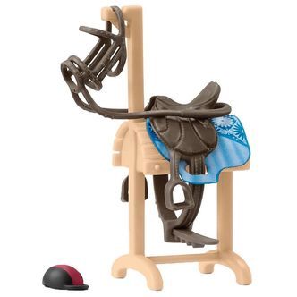 Schleich Horse Club - 10 cm - Sadelstativ m. Sadel & Hovedtøj 42